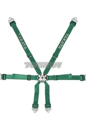Hot Picks Takata Race 2x2 Harness Snap-On FHR Green - HANS
