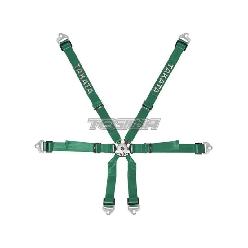 Hot Picks Takata Race 2x2 Harness Snap-On FHR Green - HANS