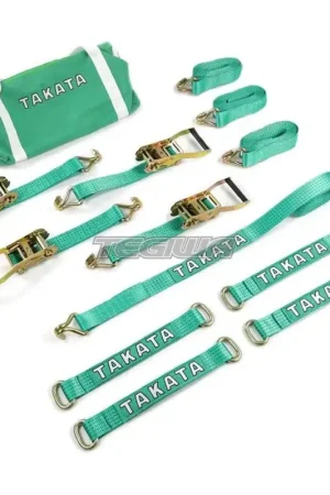 Luxury Takata Trailer Vehicle Tie Down Straps Set Green