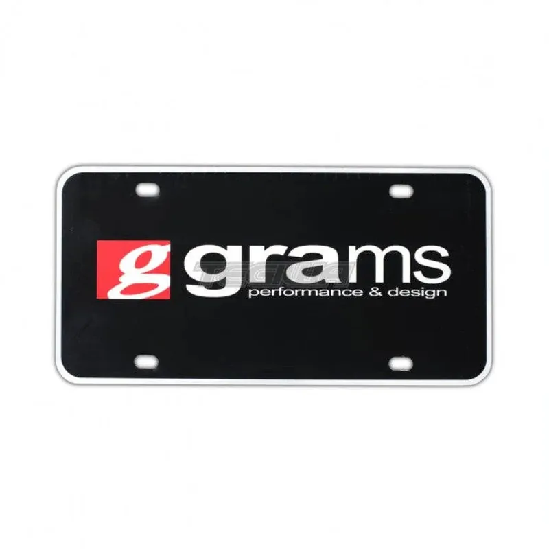 Grams Performance Black License Plate Insert Super Sale