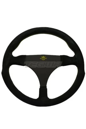 Personal Fitti Racing Suede Steering Wheel Black with Yellow Stitching Limited Offer