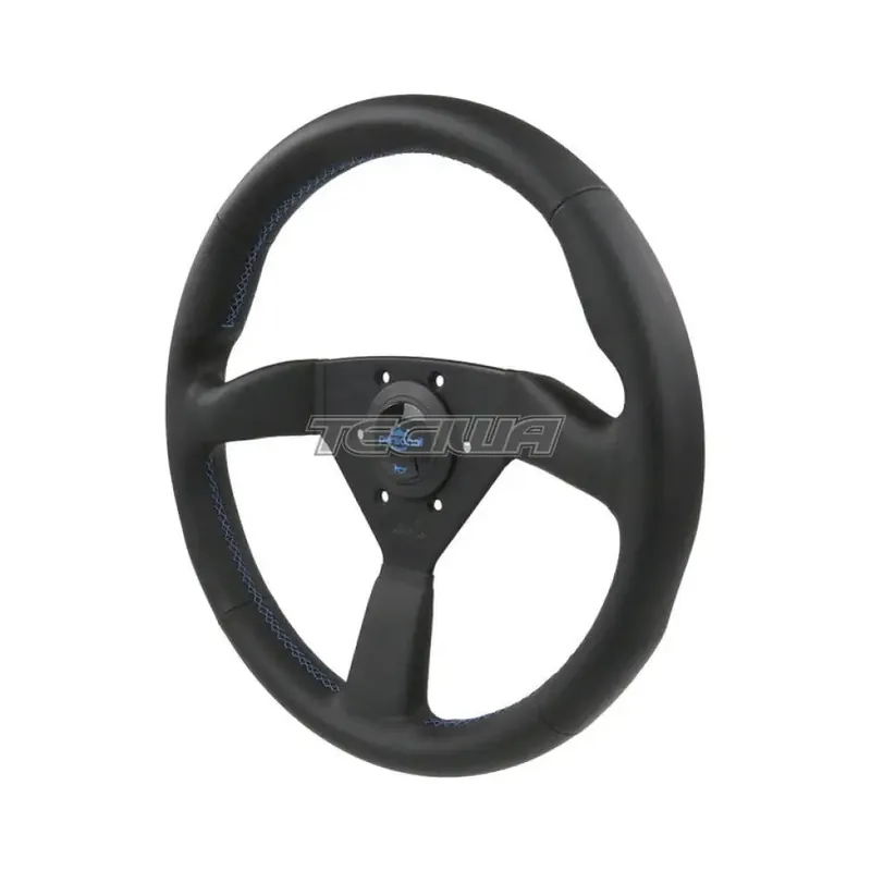 Markdown Personal Neo Eagle Leather Steering Wheel Black with Blue Logo 350mm