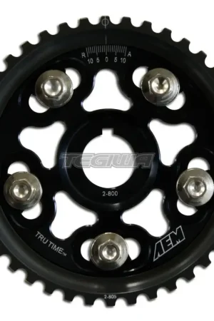 AEM Tru-Time Adjustable Cam Gear Black 5-Bolt Honda H-Series H22A1 H22 Viral
