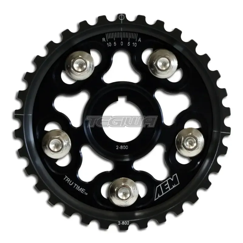 Top Pick AEM Tru-Time Adjustable Cam Gear Black 5-Bolt Honda B-Series