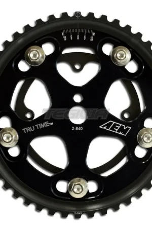AEM Tru-Time Adjustable Cam Gear Black 5-Bolt Mitsubishi 4G63T Super Sale