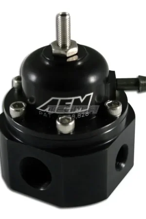 AEM Universal Adjustable Fuel Pressure Regulator Black Inlet High Quality