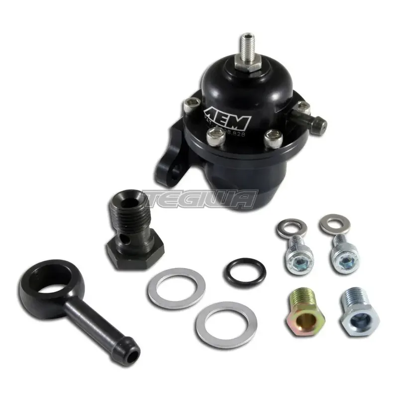 AEM Adjustable Fuel Pressure Regulator Black Honda Offset Flange 90 De Last Chance
