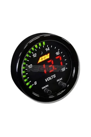 Must Have AEM X-Series Volt Gauge 8~18V Black Bezel and Black Faceplate