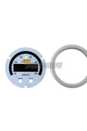 AEM X-Series Volt Gauge 8~18V Silver Bezel and White Faceplate Accesso Top Pick
