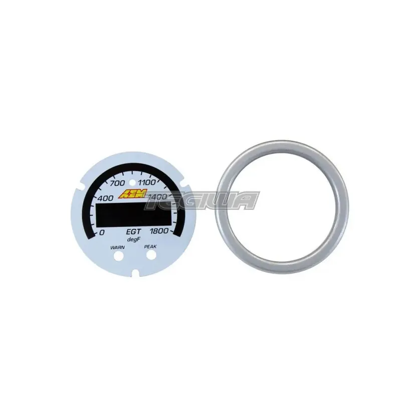 AEM X-Series EGT Gauge 0~1800F / 0~1000C Silver Bezel and White Facepl Secure Checkout