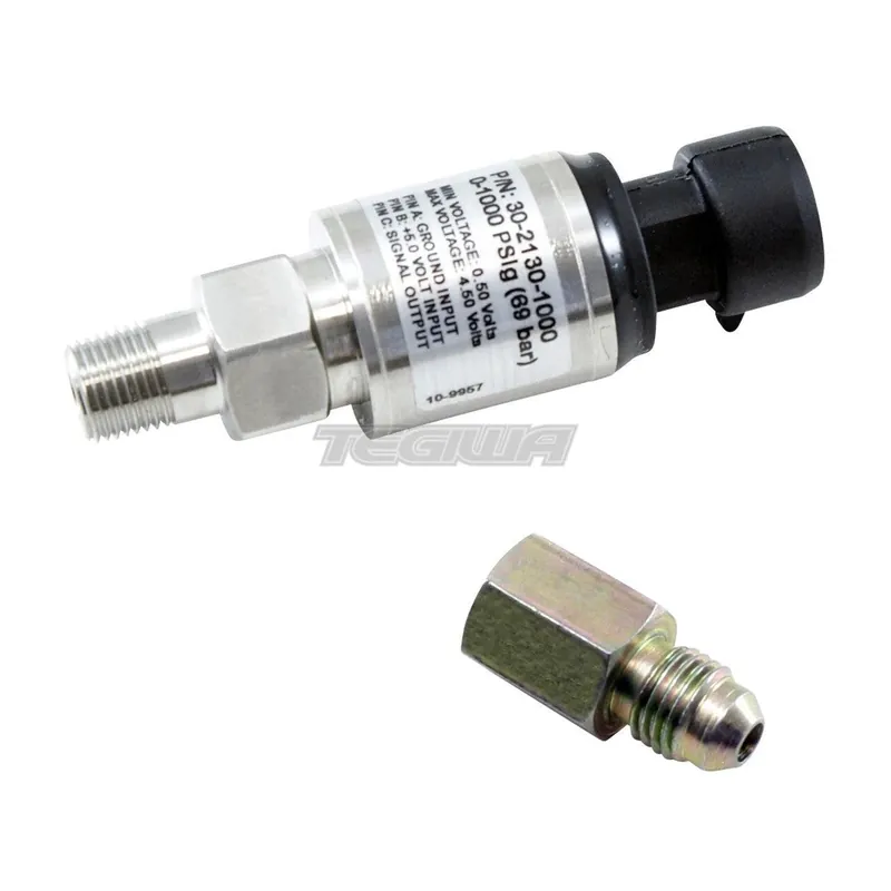 Direct From Manufacturer AEM 1000 PSIg Stainless Sensor Kit Stainless Steel Sensor Body 1/8" NP