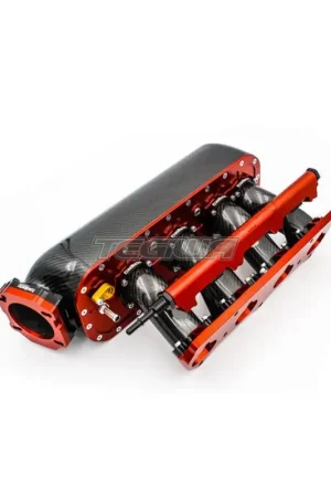 Holiday Sale PracWorks Carbon Fibre Intake Manifold 20 Degree Plenum with Fuel Rail