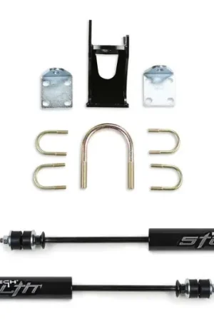 Fabtech 05-21 Ford F250/350 4WD Dual Stealth Steering Stabilizer Kit - Opposing Style Premium