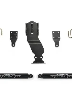 Professional Grade Fabtech 17-20 Ford Superduty 4WD Stealth Dual Steering Stabilizer Kit