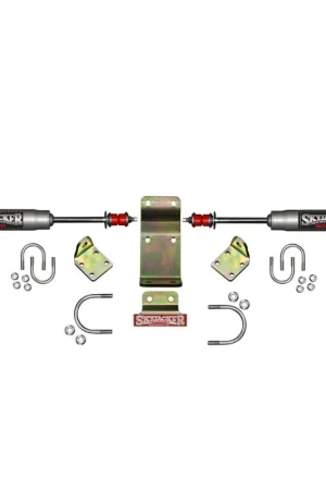 Skyjacker 2018 Jeep Wrangler JL - Silver Dual Steering Damper Kit Top Rated