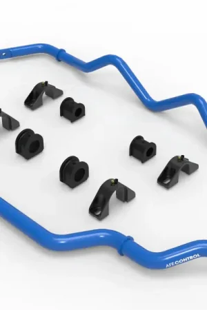 aFe 16-21 Infiniti Q50/Q60 3.0L (tt) Front and Rear Sway Bar Set Blue Viral