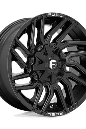 Fuel 1PC D776 TYPHOON 6X135/6X139.7 22X12 -44 GLOSS BLACK Weekend Sale