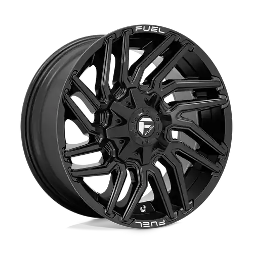 Fuel 1PC D776 TYPHOON 6X135/6X139.7 22X12 -44 GLOSS BLACK Weekend Sale
