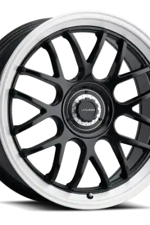 Weekend Sale Vision Street-Designs 478 Alpine 5x4.25 20x8.5+35 Gloss Black Brushed Lip