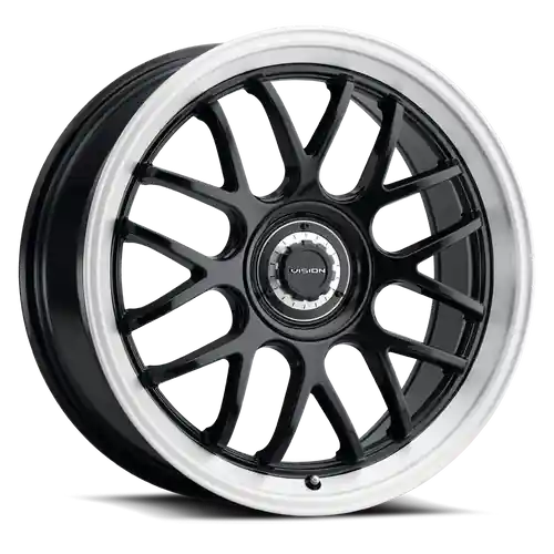 Weekend Sale Vision Street-Designs 478 Alpine 5x4.25 20x8.5+35 Gloss Black Brushed Lip