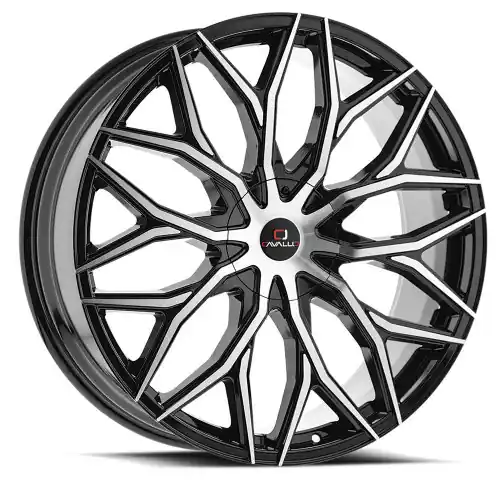 Same Day Shipping Cavallo CLV-37 4x100/4x114.3 18x8 +35 Gloss Black & Machined