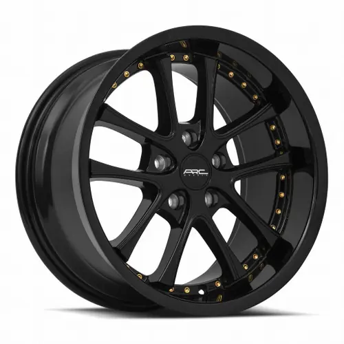 Vors AR5 5x112 17x9 +30 All Black Gold Rivet Luxury