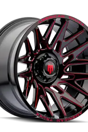 American Truxx Evolution AT1919 6x135 22x12-44 Black/Prizm/Red Top Rated