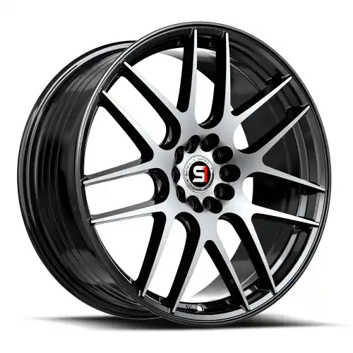 Spec-1 SP-65 5x114.3/5x120 18x8 +34 Gloss Black & Machined Original