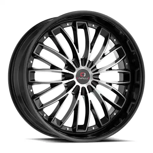 Popular Cavallo CLV-42 5x112/5x114.3 22x8.5 +38 Gloss Black & Machined