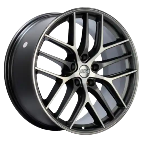 High Quality BBS CC-R 5x112 20x9.5+48 Graphite w/ Diamond Cut Face