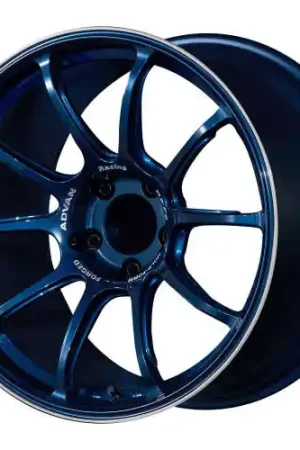 Advan Racing RZ-F2 5x114.3 18x11.0 +15 RACING TITANIUM BLUE & RING Big Sale