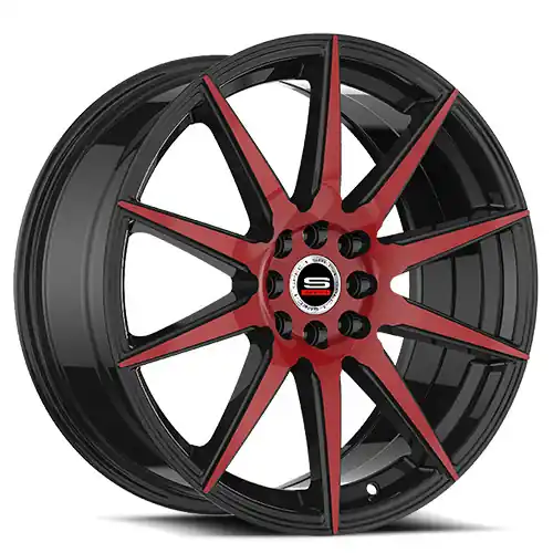 Spec-1 SP-51 5x100/5x114.3 20x8.5 +38 Gloss Black & Red Machined Popular