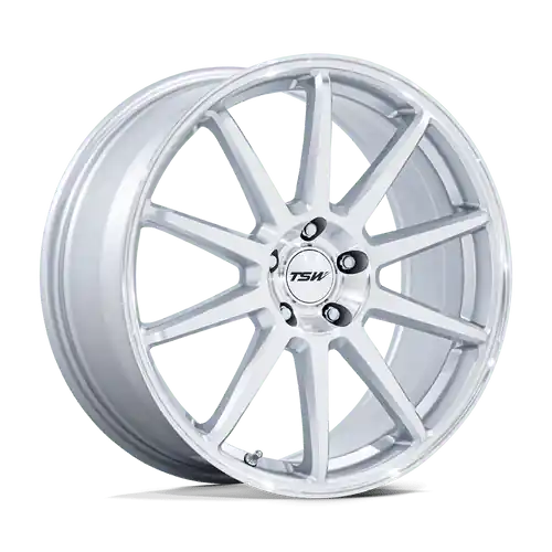 TSW TW004 CANARD 5X100 19x8.5 +38 GLOSS SILVER W/ MACHINED FACE Save Now