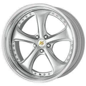 Discount Work Wheels VS-KF 5x114.3 19x9.5+15 Light Grey Silver O Disk STEP RIM