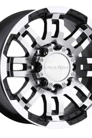 Popular Vision Off-Road 375 Warrior 5x114.3 17x8.5+18 Gloss Black Machined Face