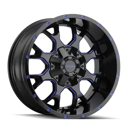 Handmade Mayhem Warrior 8015 5x127/5x139.7 18x9+18 Black W/Prism Blue
