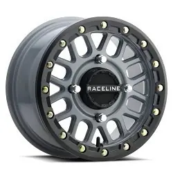 One Day Deal Raceline A93SG Podium 4X137 14x7 10 Grey and Black Ring