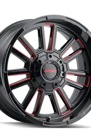 Worldwide Shipping Mayhem Apollo 8115 8x170 20x10-19 Gloss Black/Prism Red Milled
