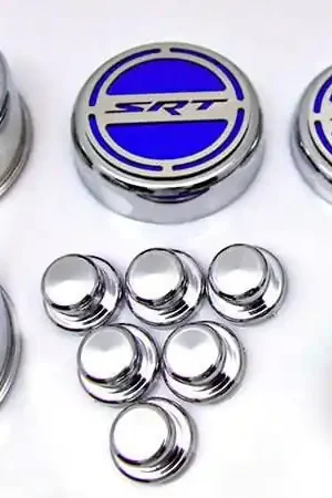 Deluxe Fluid Cap and Shock Tower Covers with SRT Lettering Secure Checkout