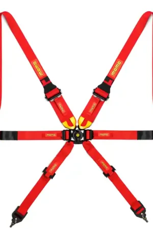 Budget Momo Int. Camlock 6pt Clip In Restraint-Red — PMD Premier Motoring Development
