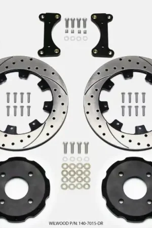 Wilwood Forged Dynalite Front Hat Kit 12.19in Drilled Red 2002 Mitsubi — PMD Premier Motoring Development Flash Sale