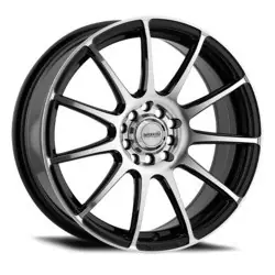 Maxxim 44B Champ 5X100/5x114.3 15x6.5 +38 Machined Face w/Gloss Black Instant Buy