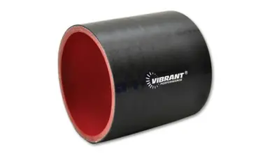 Vibrant 4 Ply Reinforced Silicone Straight Hose Coupling - 3in I.D. x 3in long (BLACK) - 2714 Brand New