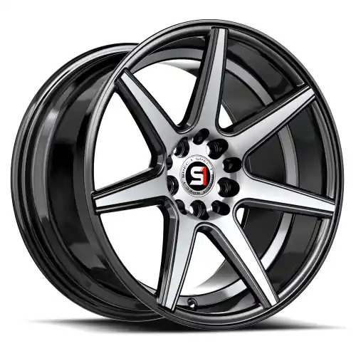 Best Price Spec-1 SP-73 5x110/5x114.3 17x7.5 +42 Gloss Black & Machined & Undercut