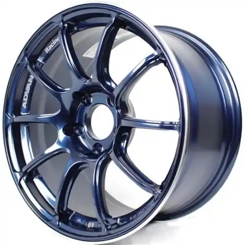 Advan Racing RZII 5x110 17x7.5 +26 RACING INDIGO BLUE & RING Same Day Shipping