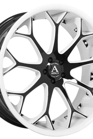 Special Offer 20" Azad Wheels AZ99 Custom White with Gloss Black Face Accents Rims