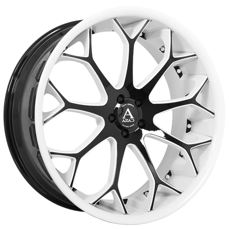 Special Offer 20" Azad Wheels AZ99 Custom White with Gloss Black Face Accents Rims
