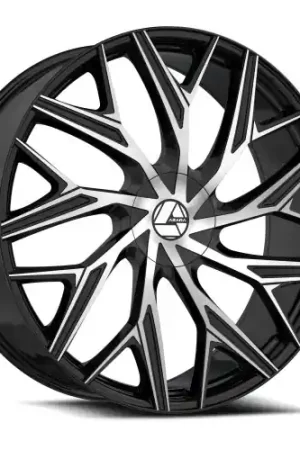 Azara AZA-527 5x115/5x120 24x9 +15 Gloss Black & Machined Handmade