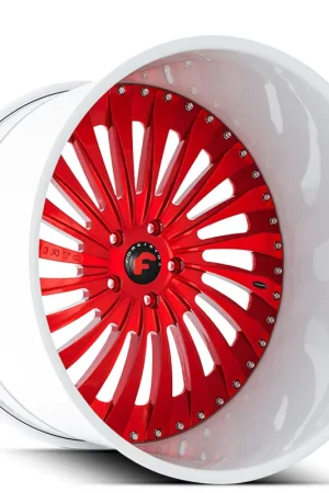 Time-Limited 24" Forgiato Wheels Autonomo-L Candy Red with White Lip Forged Rims