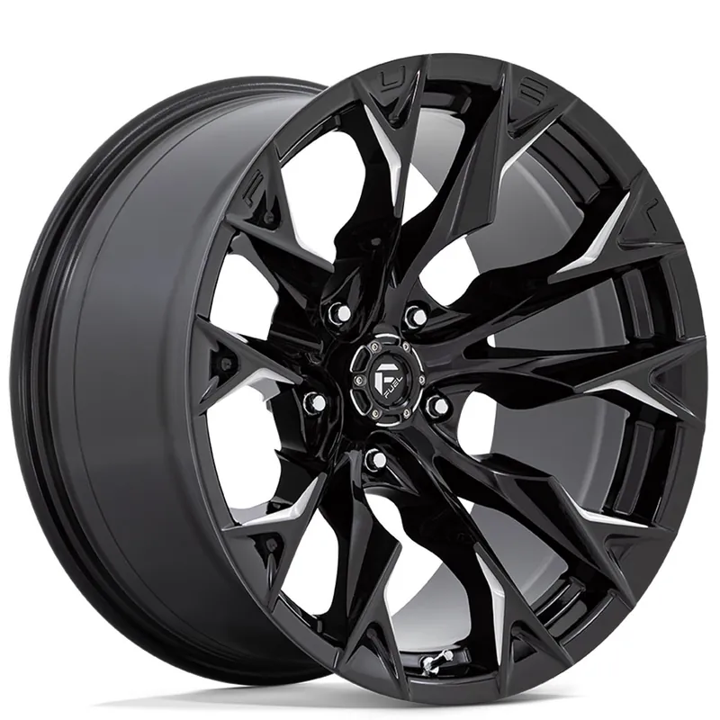Free Delivery 20" Fuel Wheels D803 Flame 5 Gloss Black Milled Off-Road Rims